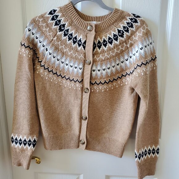 Loft Fairisle cropped cardigan sweater size small - Picture 6 of 7